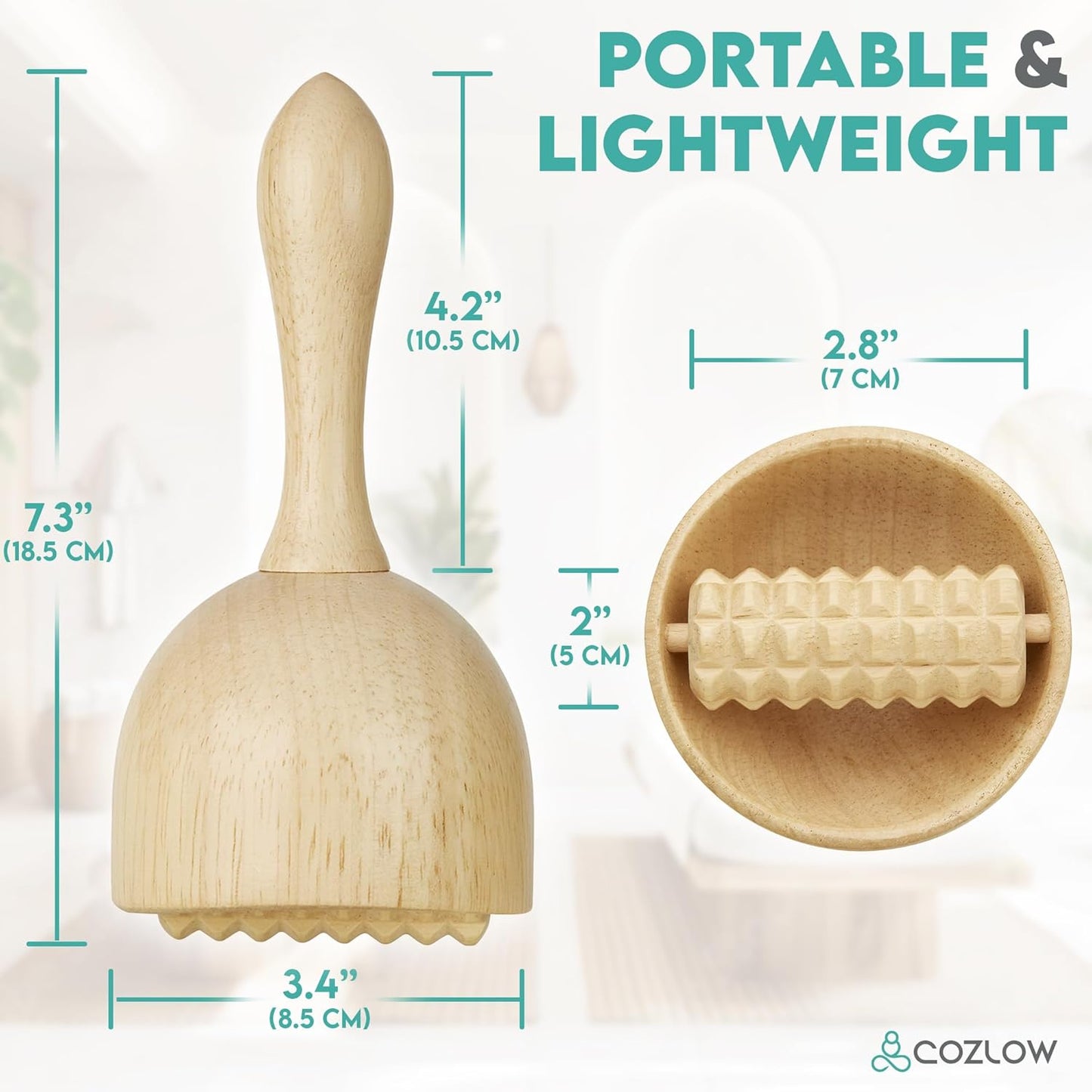 Wood Therapy Massage Cup w/ Roller