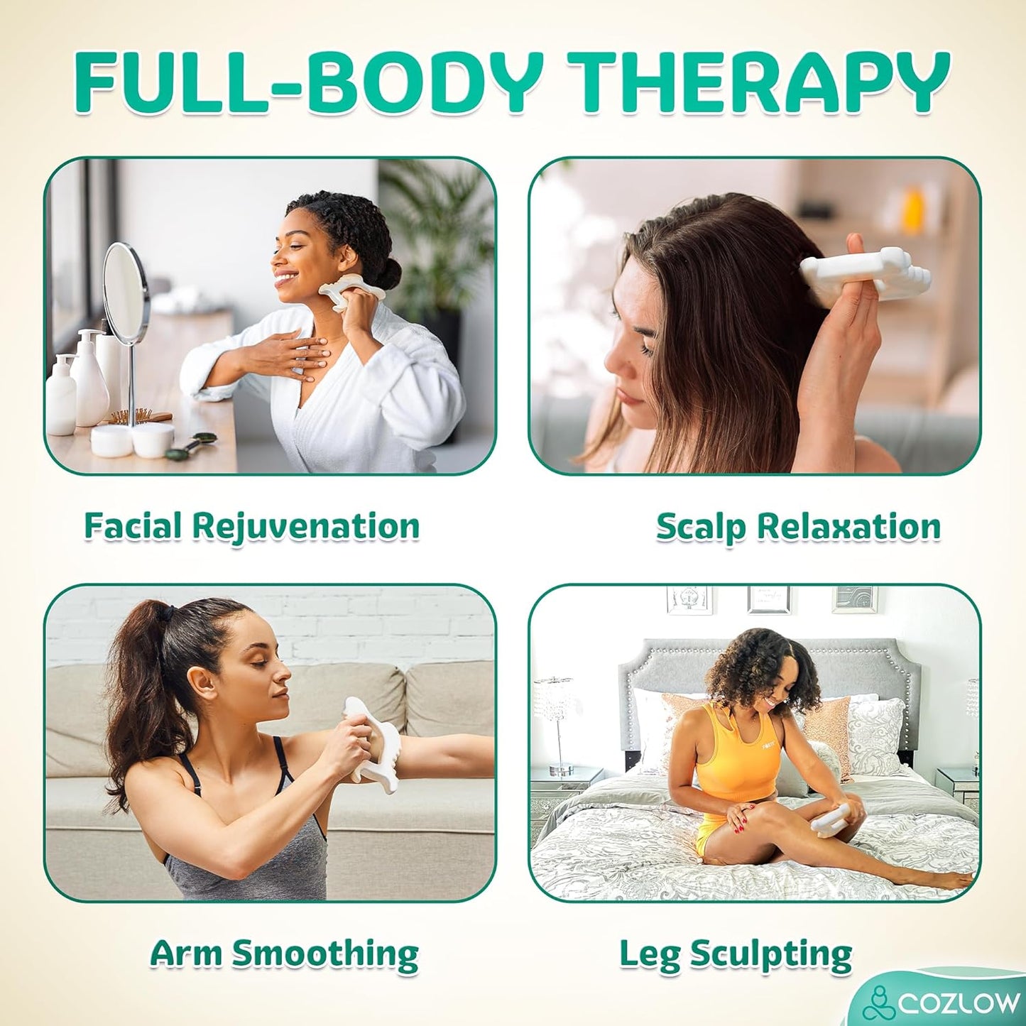 Ceramic Gua Sha Massage Tool for Face & Body