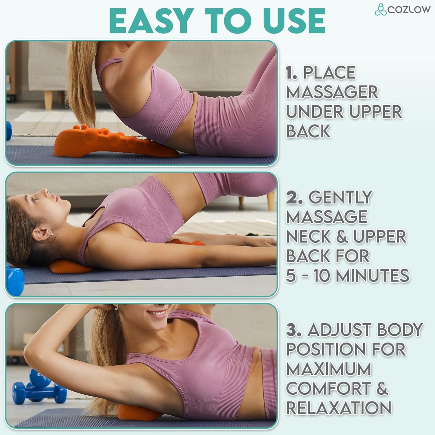 Trapezius Trigger Point Massager, Occipital Release Tool w/ 14 Massage Nubs