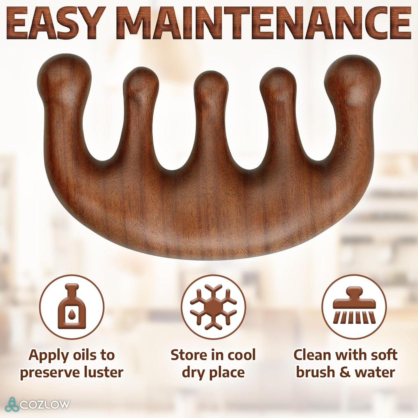 Premium Wooden Massage Comb for Neck & Shoulder
