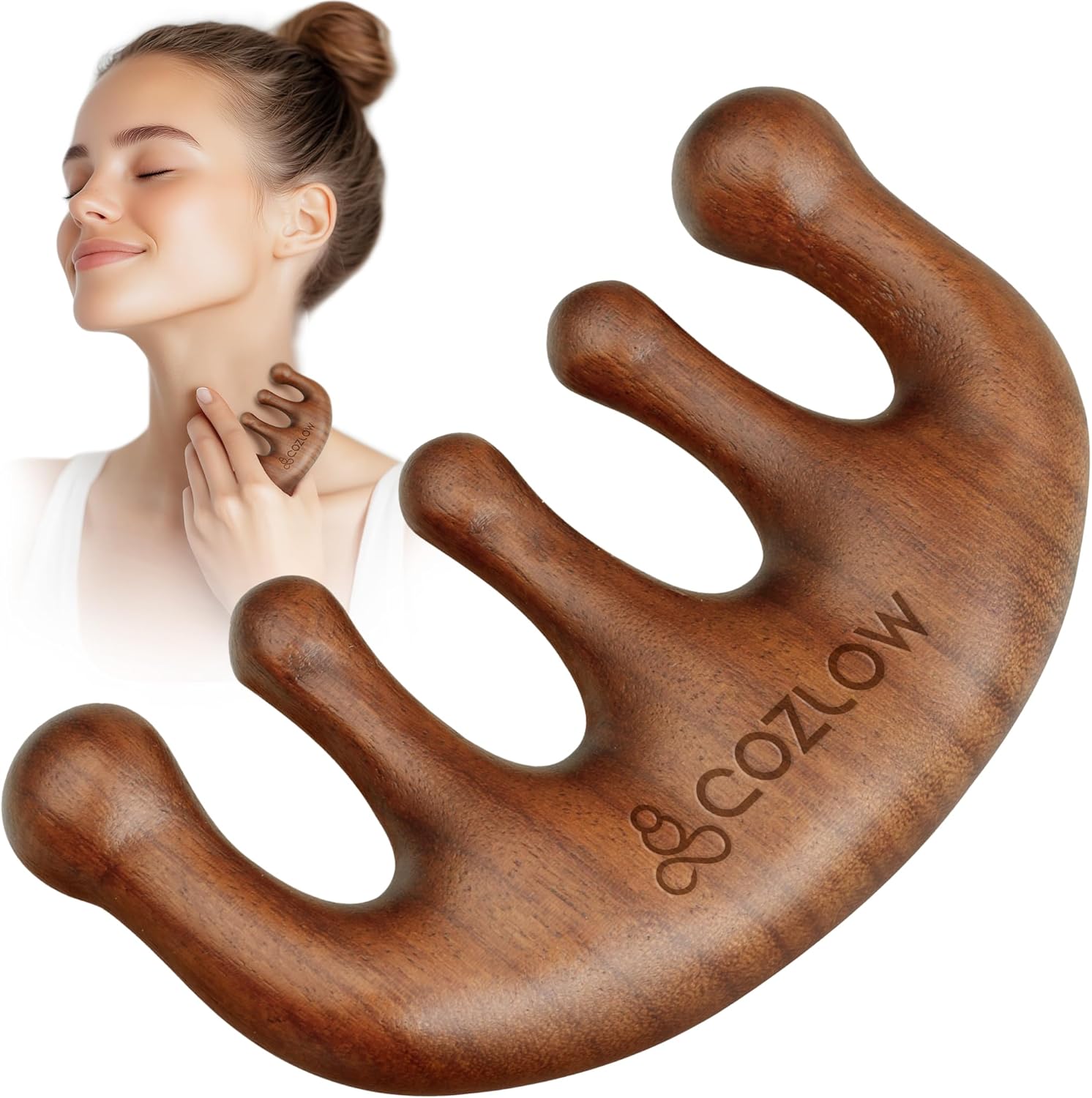 Premium Wooden Massage Comb for Neck & Shoulder – Cozlow.com